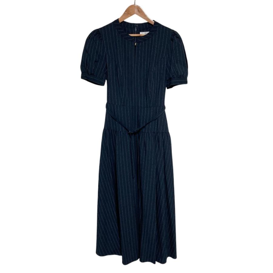 未使用 Herlipto ハーリップトゥ Pin-Striped Belted Flared Dress