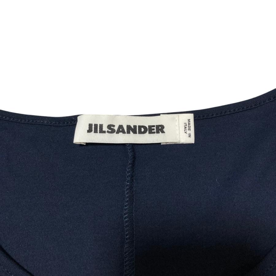 【美品/JIL SANDER】ネイビー半袖ワンピース 38サイズ JIL SANDER（ジルサンダー） カットソーワンピース サイズ38 ネイビー