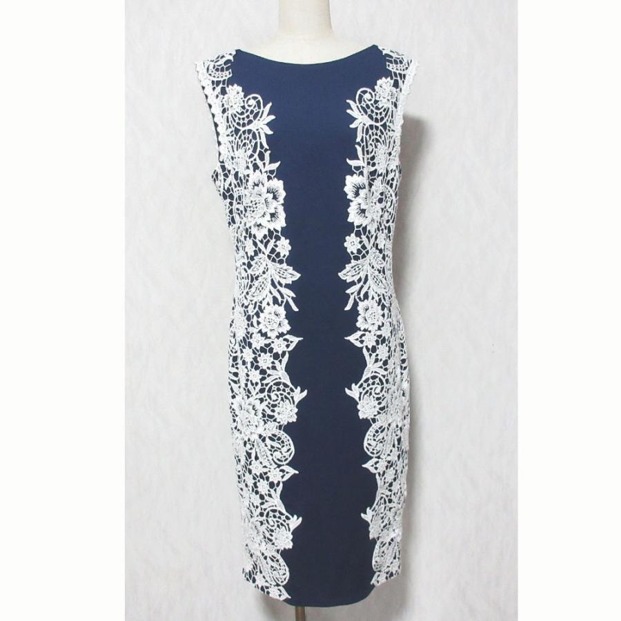 TADASHI SHOJI TADASHI SHOJI タダシショージ ノースリーブ 袖なしロン 中古(目立った傷や汚れなし) 美品 TADASHI SHOJI タダシショージ Marlene Neoprene Embroidered Dress ノースリーブドレス 