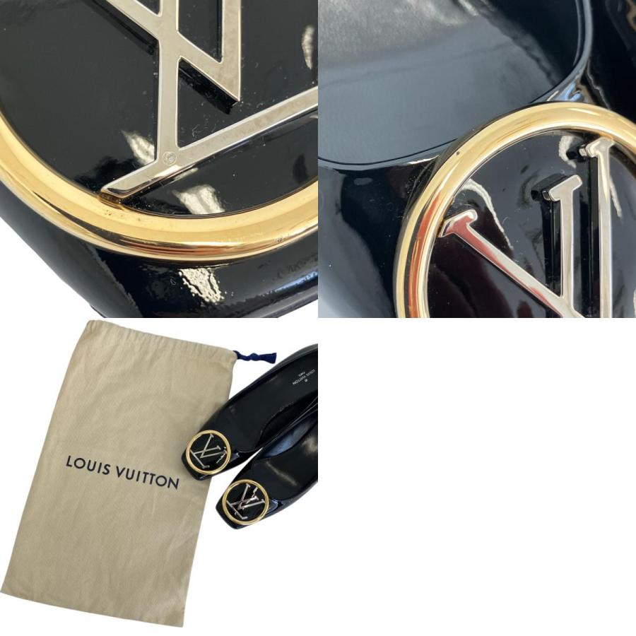 ルイヴィトン LVサークル フラワー パンプス BR1119 36 中古 LOUIS VUITTON（ルイ・ヴィトン） 新品同様 サークルロゴ パテント