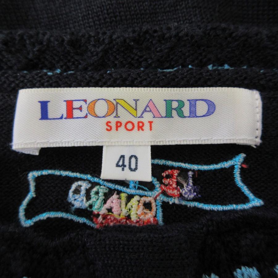 LEONARD SPORT 美品 レオナールスポーツ フラワー刺繍 ビーズ装飾