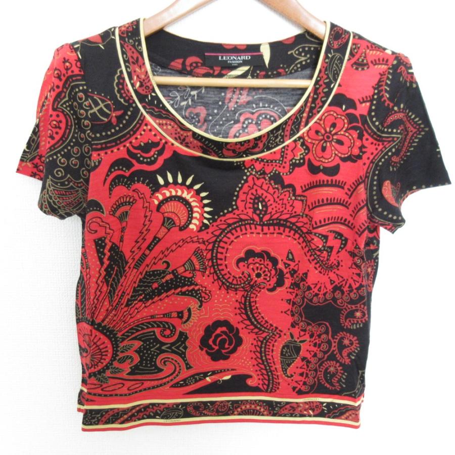 LEONARD FASHION 良品 レオナールファッション ペイズリー柄 ショート 