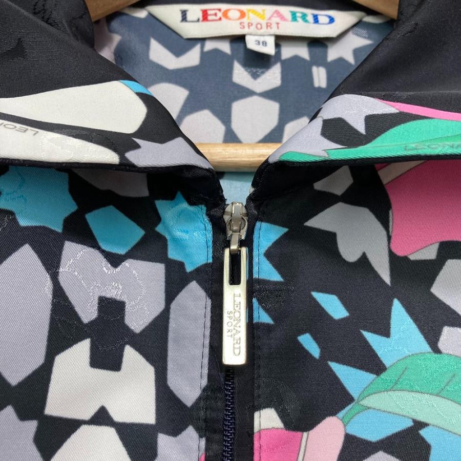 LEONARD SPORT 美品 レオナールスポーツ 総柄プリント ジップアップ 