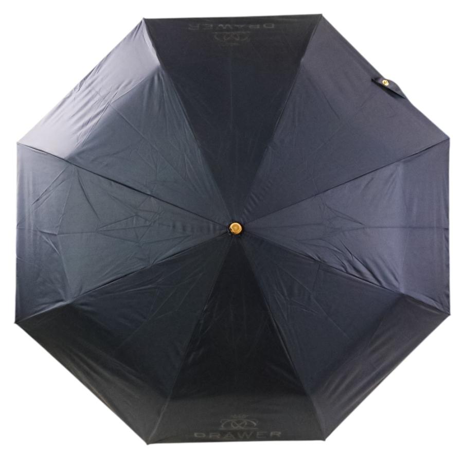 今年購入ꕤ美品【Drawerドロワー】晴雨兼用折りたたみ日傘・ネイビー DRAWER（ドゥロワー） 美品 25SS DRAWER CASULE 晴雨兼用 折りたたみ傘