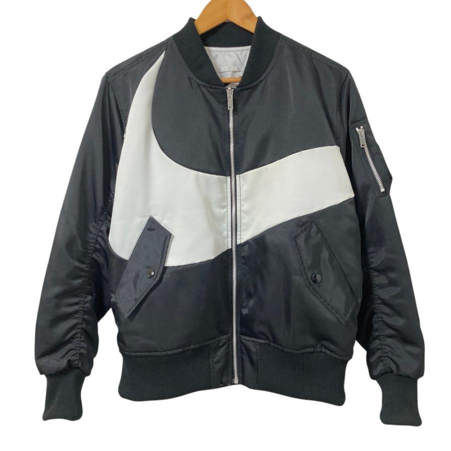 良品 NIKE ナイキ BIG SWOOSH COLLECTION リバーシブル THERMA-FIT MA-1 ジャケット DD6056-010 サイズM ブラック メンズ 古着 中古 USED NIKE（ナイキ） 良品 BIG SWOOSH COLLECTION リバーシブル THERMA-FIT
