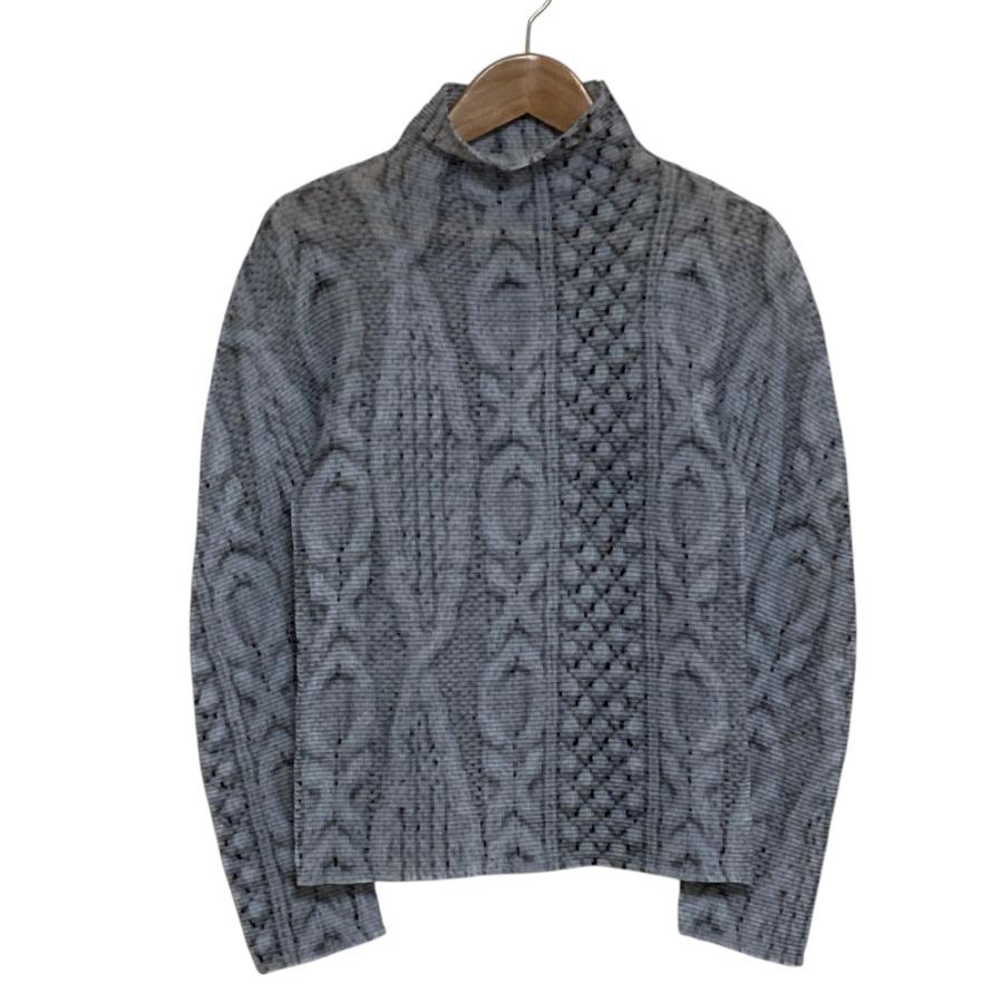 【送料込み】ISSEY MIYAKE me ブラウス me ISSEY MIYAKE 新品同様 ミーイッセイミヤケ ハイネックブラウス