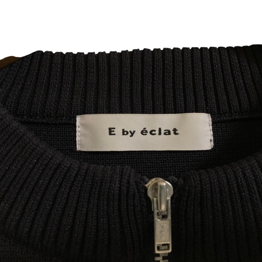 美品 E by eclat イーバイエクラ ジップアップニットブルゾン 