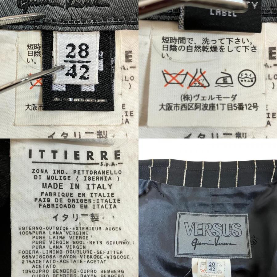 美品 Versus Versace ヴェルサス ヴェルサーチ ストライプ テーラード