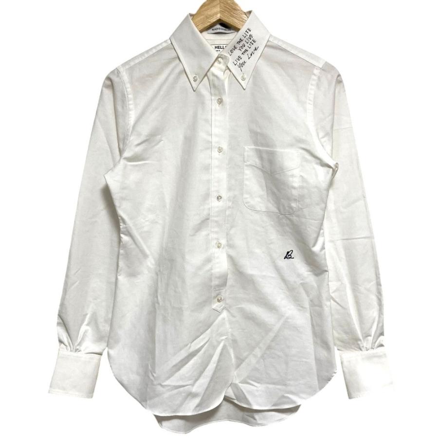 PATOU（パトゥ） 美品 マディソンブルー L/S SHIRT MESSAGE メッセージ 