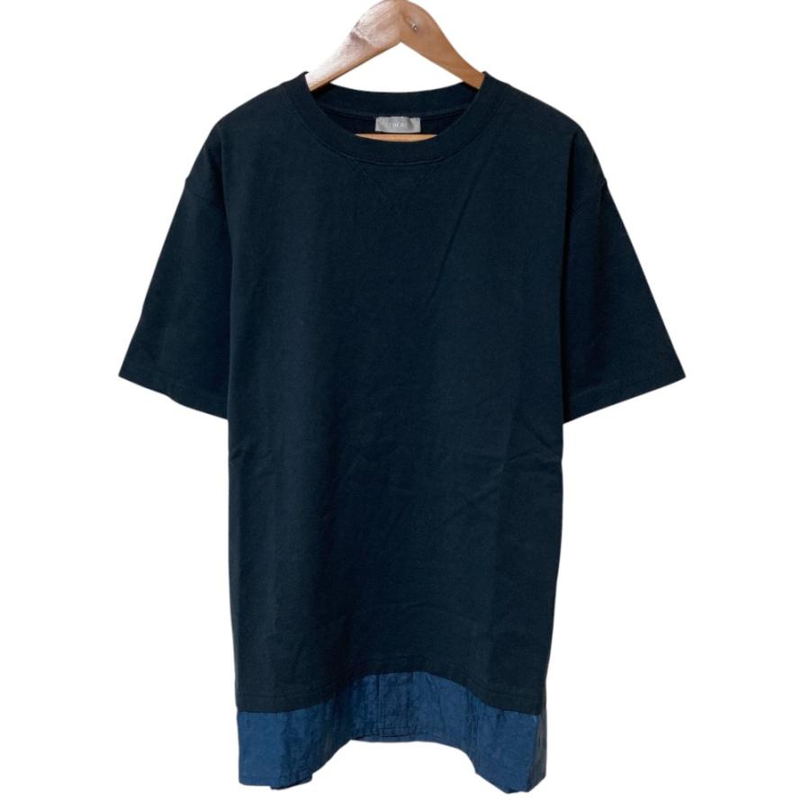 Dior HOMME 美品 DIOR ディオールオム オブリーク切替 レイヤードT