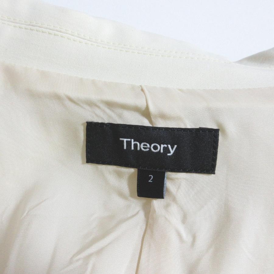【極美品】セオリー テーラードジャケット ダブルストレッチ アイボリー サイズ2 theory（セオリー） 美品 DOUBLE STRETCH ストレッチ テーラード
