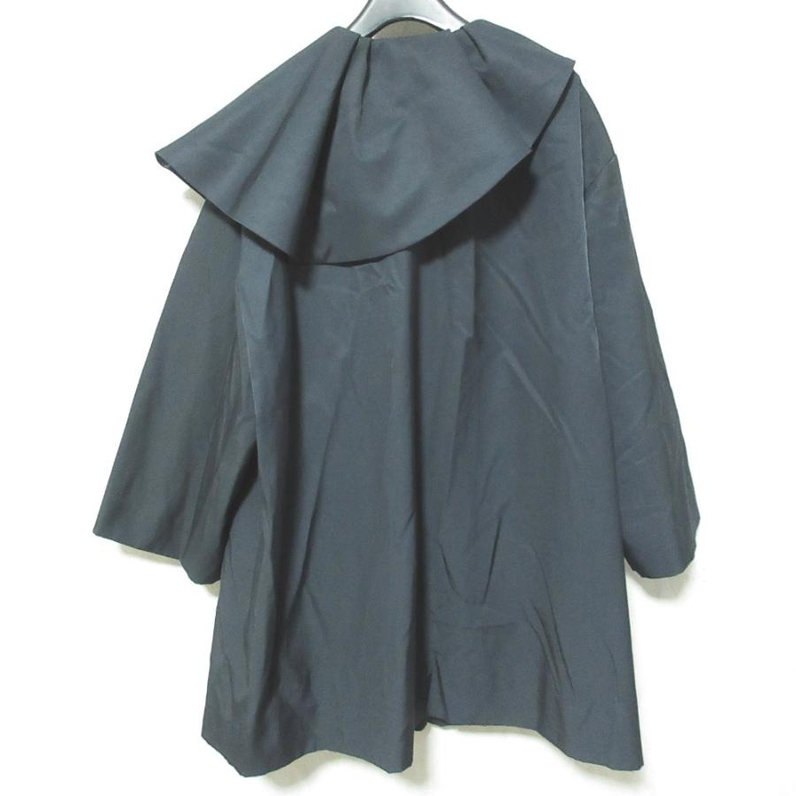 Yori 良品 23SS yori ヨリ ノーカラー ツイルフレアハーフコート YR25 