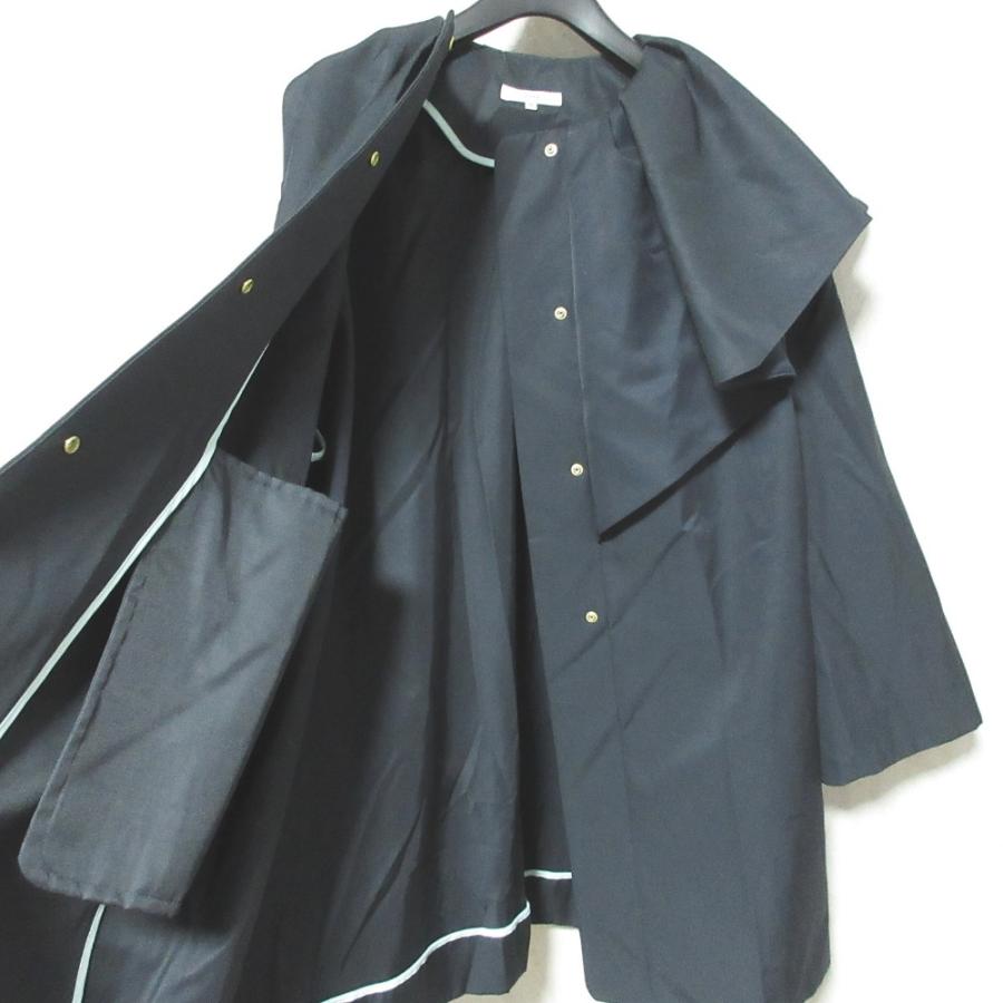 Yori 良品 23SS yori ヨリ ノーカラー ツイルフレアハーフコート YR25