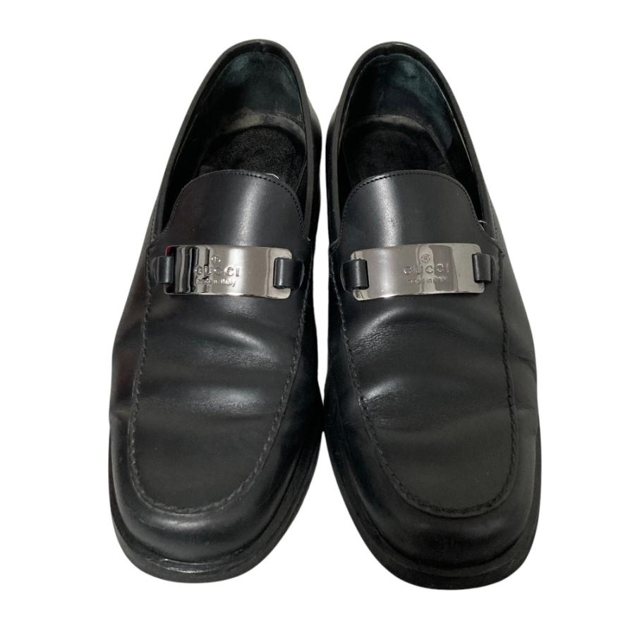 GUCCI（グッチ） 良品 シルバープレート レザー ローファー サイズ36.5
