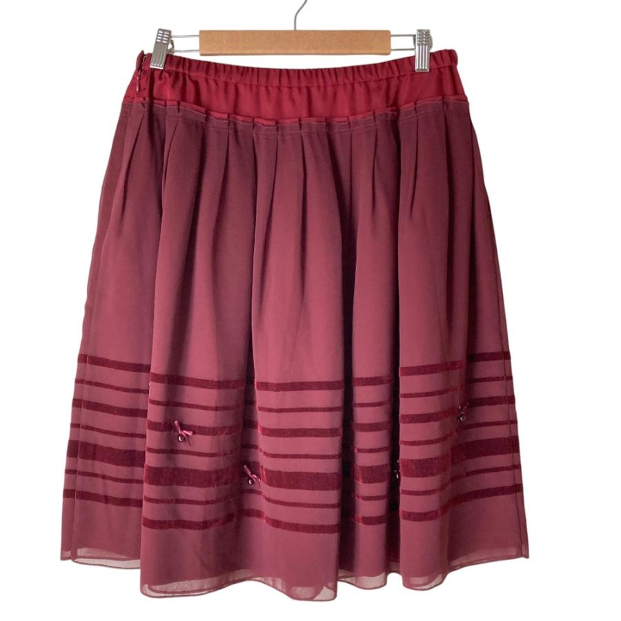 TO BE CHIC（トゥー ビー シック） 美品 リボンデザイン ひざ丈 