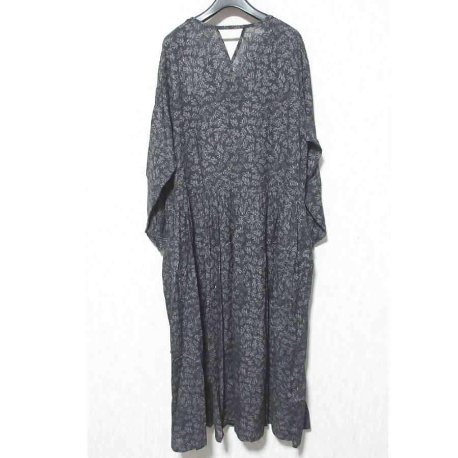 BEARDSLEY ビアズリー プリントワンピース ギャザー リーフ フリー BEARDSLEY（ビアズリー） 未使用 25AW BEARDSLEY リーフプリント