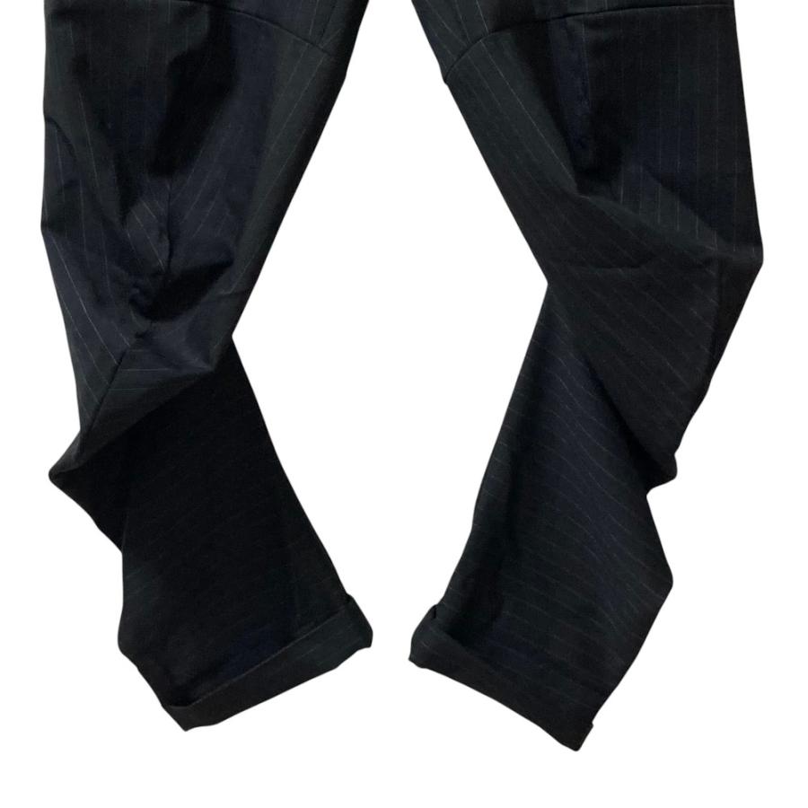 良品 COMME des GARCONS コムデギャルソン AD2010 インサイドデコレーション ストライプ ウール 立体裁断 パンツ GF-P012 S ブラック メンズ 古着 中古 USED COMME des GARCONS（コムデギャルソン） 良品 AD2010 インサイド