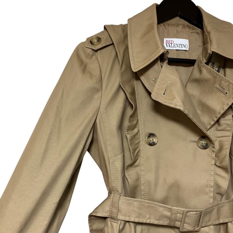 レッドヴァレンティノ　レースドッキング　フレア　トレンチコート RED VALENTINO（レッドヴァレンティノ） 美品 ダブルブレスト フリル