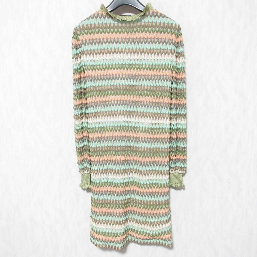 レディース MISSONI ミッソーニ ワンピース ニット 総柄 ボウタイ
