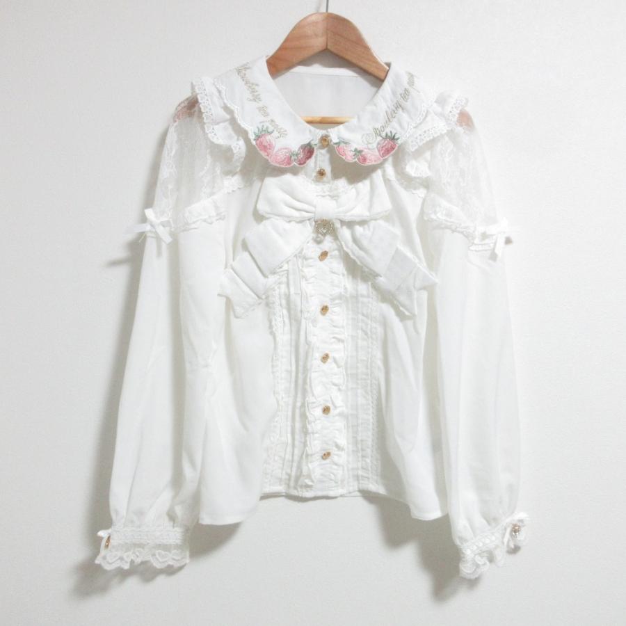 LIZ LISA（リズリサ） 美品 25AW LIZ LISA ストロベリー刺繍 ブラウス
