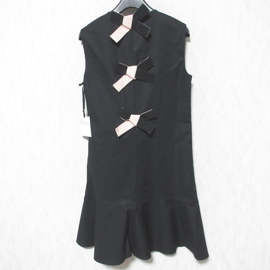 RED VALENTINO ノースリーブ フリル ブラウス ブラック RED VALENTINO（レッドヴァレンティノ） 未使用 バックリボン