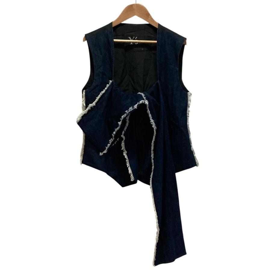 Y’s DENIM U-F RIBBON VEST ベスト 美品 Y's Yohji Yamamoto ワイズ ヨウジヤマモト DENIM U-F RIBBON