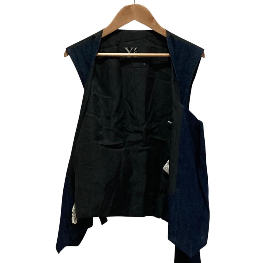 Y’s DENIM U-F RIBBON VEST ベスト 美品 Y's Yohji Yamamoto ワイズ ヨウジヤマモト DENIM U-F RIBBON