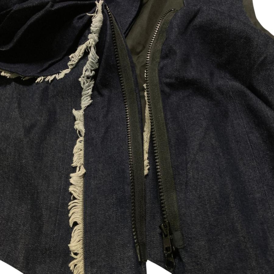 美品 Y's Yohji Yamamoto ワイズ ヨウジヤマモト DENIM U-F RIBBON
