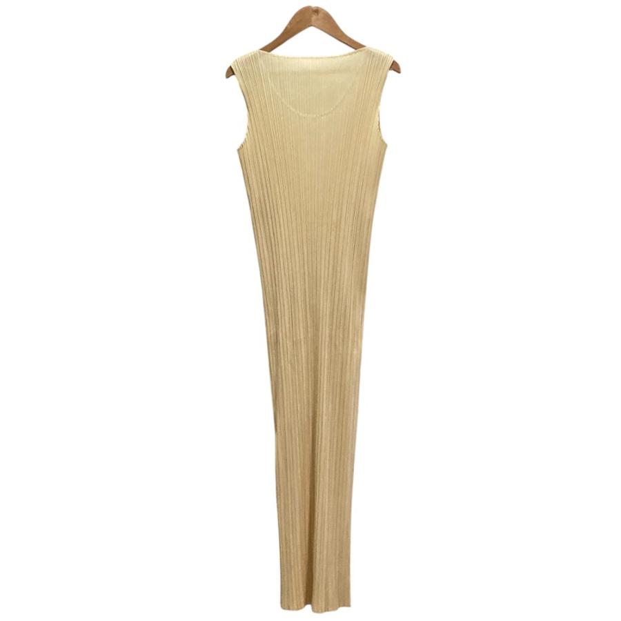 イッセイミヤケ ISSEY MIYAKE 春夏 ノースリーブ ワンピース　フリー PLEATS PLEASE（プリーツ プリーズ） 良品 PLEATS PLEASE ISSEY MIYAKE