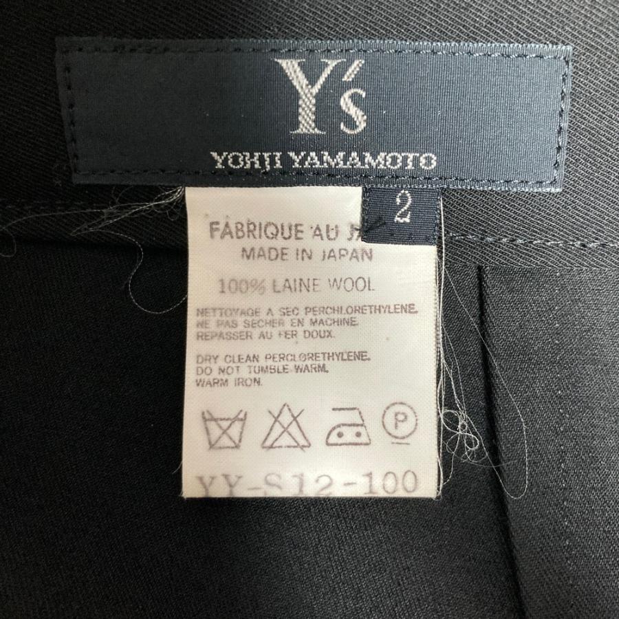 Y's YOHJI YAMAMOTO タイトスカート ブラック サイズ3 美品 Y's Yohji Yamamoto ワイズ ヨウジヤマモト フロントスリット