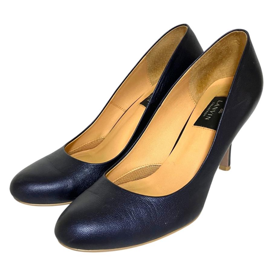LANVIN COLLECTION 良品 ランバンコレクション レザー ハイヒール 