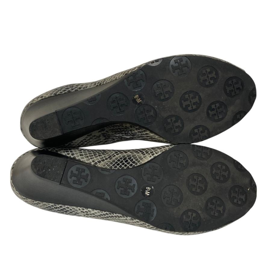 希少美品✨トリーバーチ　サンダル　オープントゥ　ウェッジソール　ゴールド金具 TORY BURCH（トリーバーチ） 良品 パイソン柄 ウェッジソール オープン