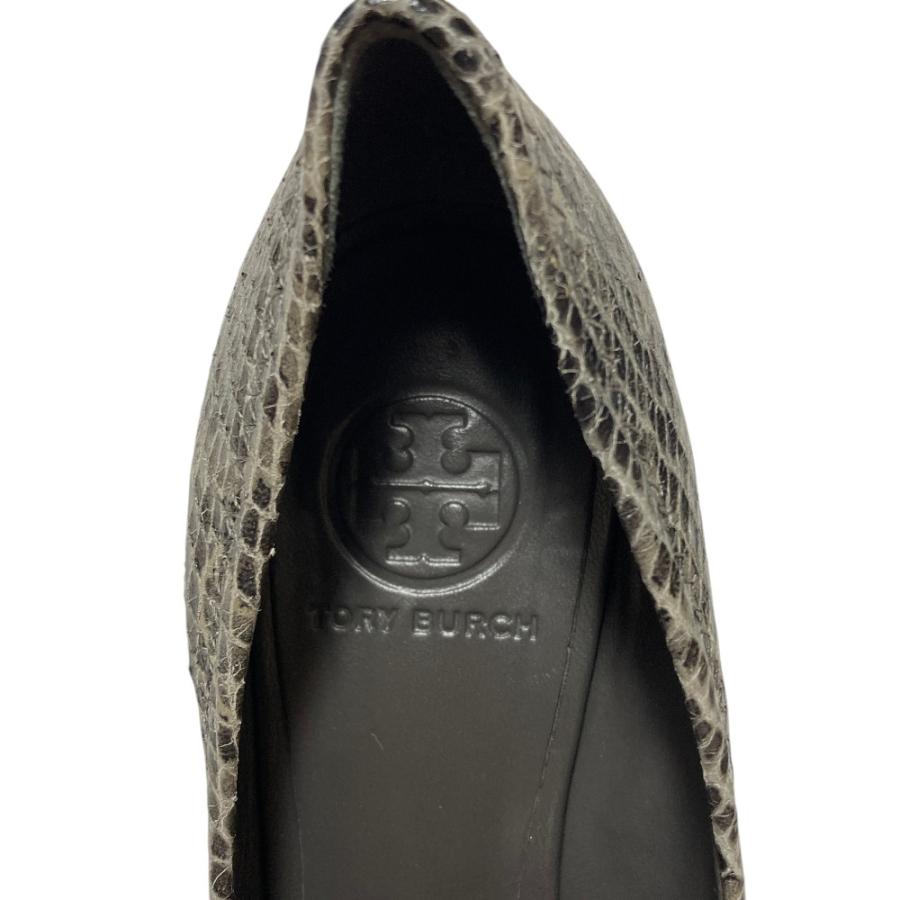 TORY BURCH（トリーバーチ） 良品 パイソン柄 ウェッジソール オープン