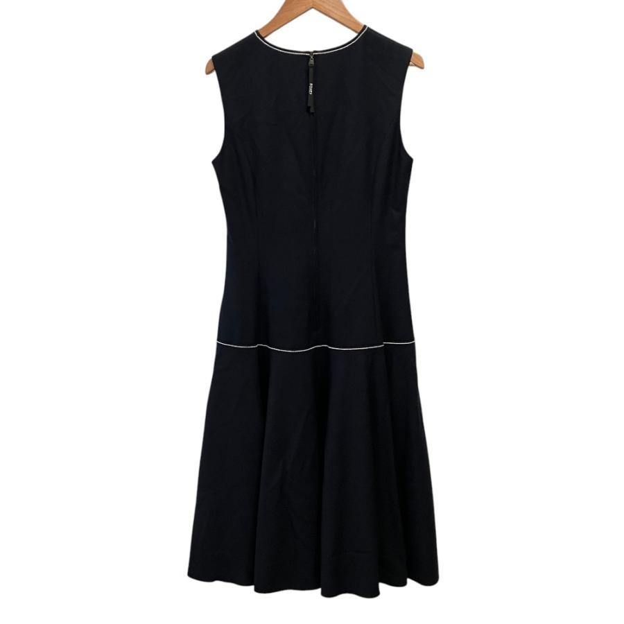 FOXEY NEW YORK フォクシー ニューヨーク フレアワンピース 38 FOXEY NEW YORK 良品 フォクシーニューヨーク コレクション ステッチ
