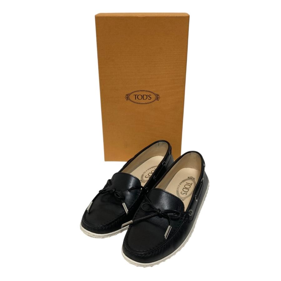 良品 TOD'S トッズ ゴンミーニ レザー ローファー モカシン デッキ