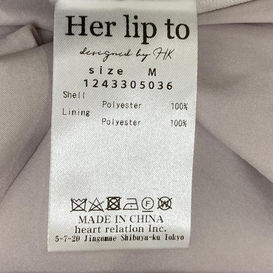 美品 Her lip to ハーリップトゥ Monochrome Peony Satin Dress