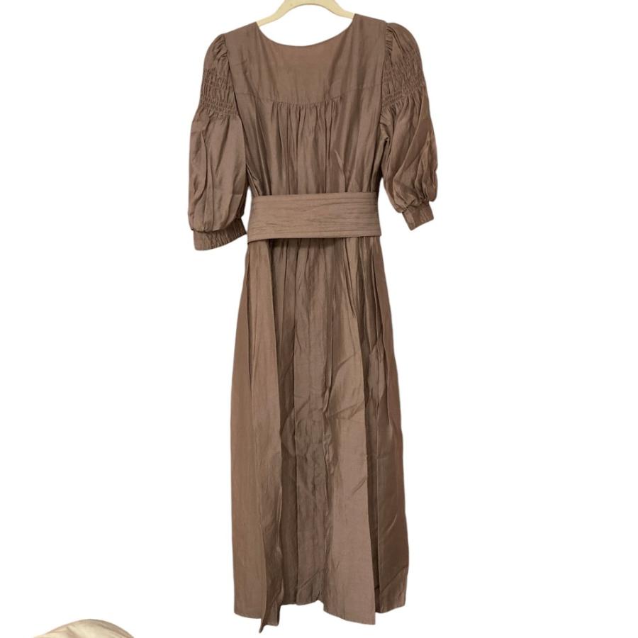 新品同様 Herlipto ハーリップトゥ Airy Volume Sleeve Dress ロング