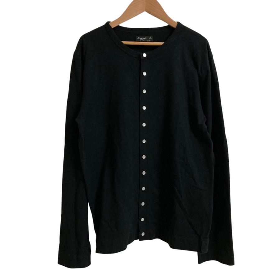 良品 23SS agnes b. homme アニエスベーオム カーディガンプレッション サイズ1 ブラック メンズ 古着 中古 USED agnes b. HOMME 良品 23SS homme アニエスベーオム カーディガン