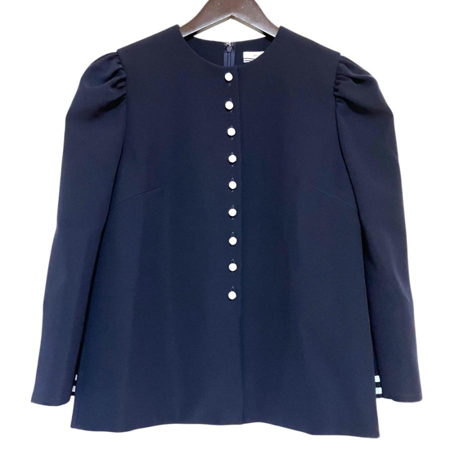 レディース BORDERS at BALCONY BUTTONED TWILL BLOUSE