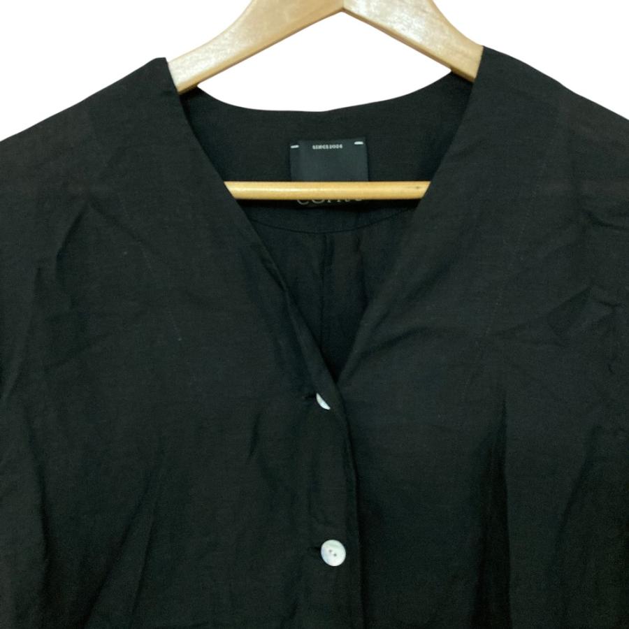 conte 美品 コンテ シアー Vネックブラウス ロングスリーブ シャツ