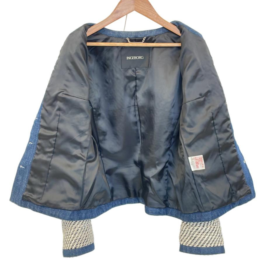 INGEBORG（インゲボルグ） 良品 編込みデザイン ノーカラージャケット