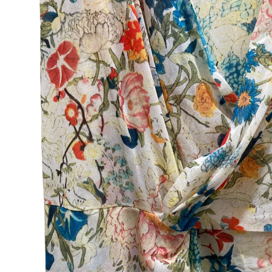 美品✨ヴィヴィアンタム フラワープリントドレス ワンピース カシュクール 花柄 VIVIENNE TAM（ヴィヴィアンタム） 美品 フラワープリント パワー