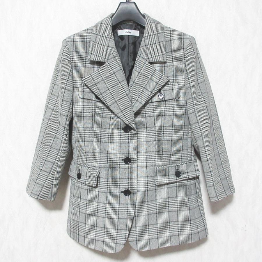 ★sheller(シェリエ) チェック柄ジャケット 美品 SHELLER シェリエ チェック テーラードジャケット SL121040308