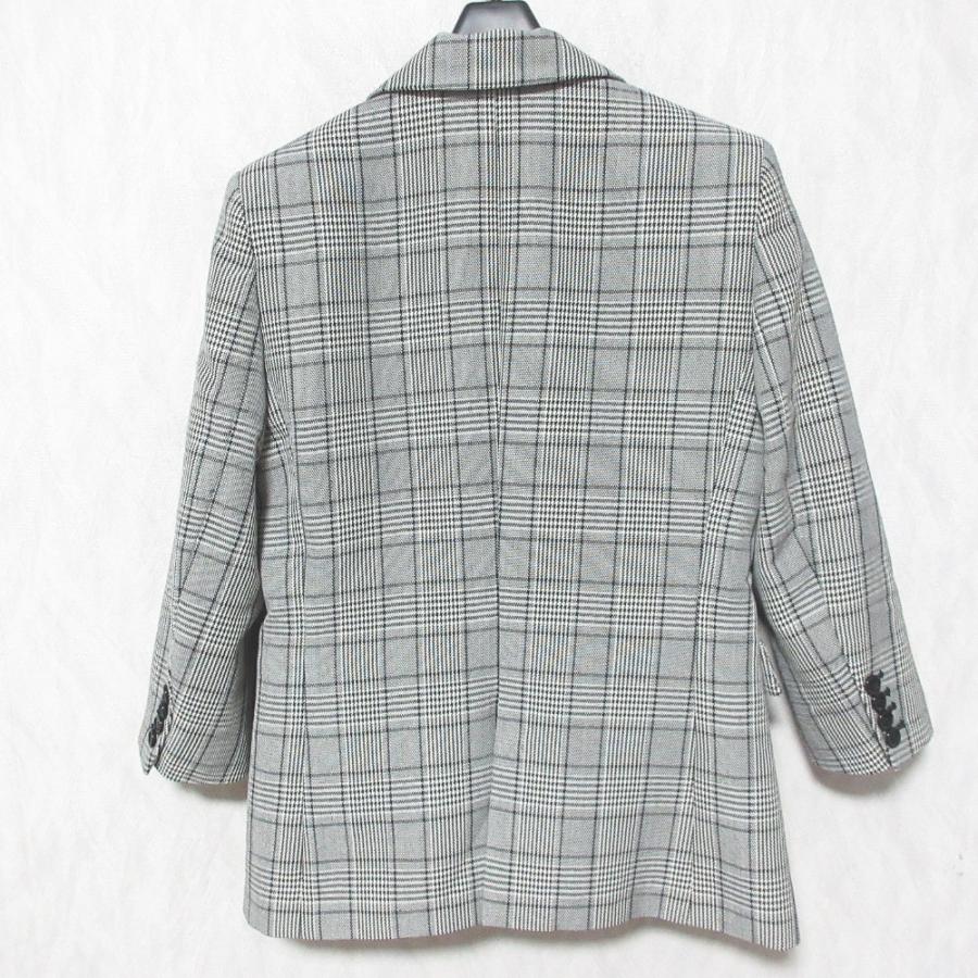 美品 SHELLER シェリエ チェック テーラードジャケット SL121040308