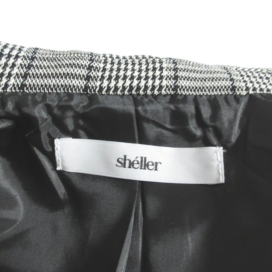 美品 SHELLER シェリエ チェック テーラードジャケット SL121040308