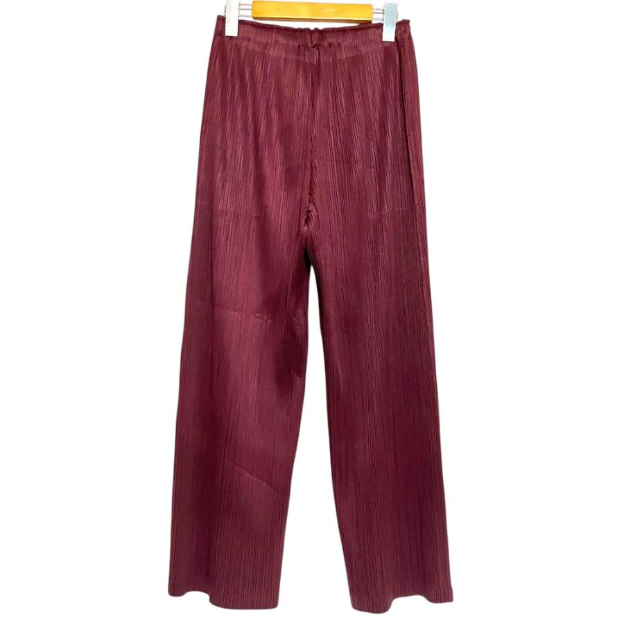 プリーツプリーズ パンツ ボルドー PLEATS PLEASE PLEATS PLEASE（プリーツ プリーズ） 美品 25SS PLEATS PLEASE ISSEY