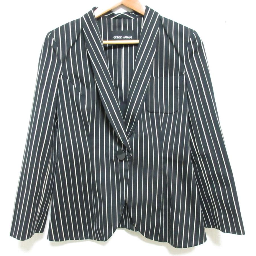 GIORGIO ARMANI 美品 ジョルジオアルマーニ ストライプ テーラード 