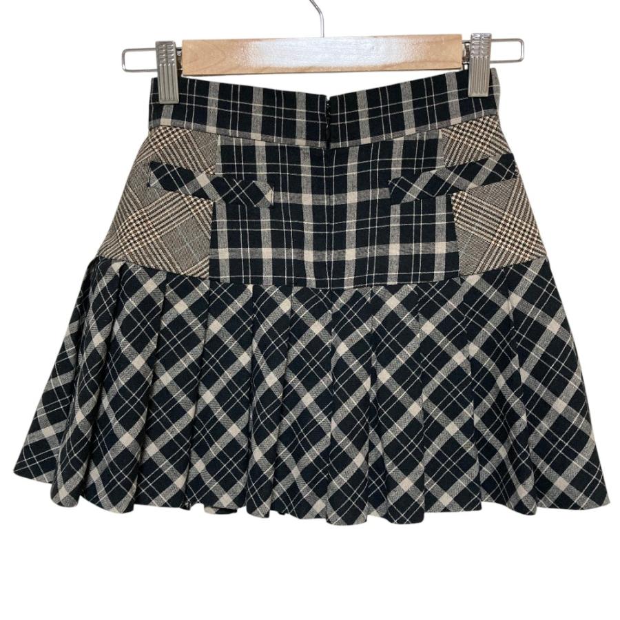 美品 ANDMARY アンドマリー Coco check pleats skirt プリーツスカート