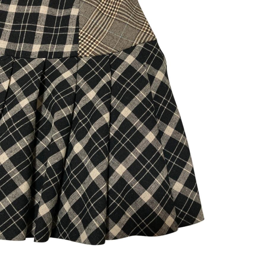 美品 ANDMARY アンドマリー Coco check pleats skirt プリーツスカート