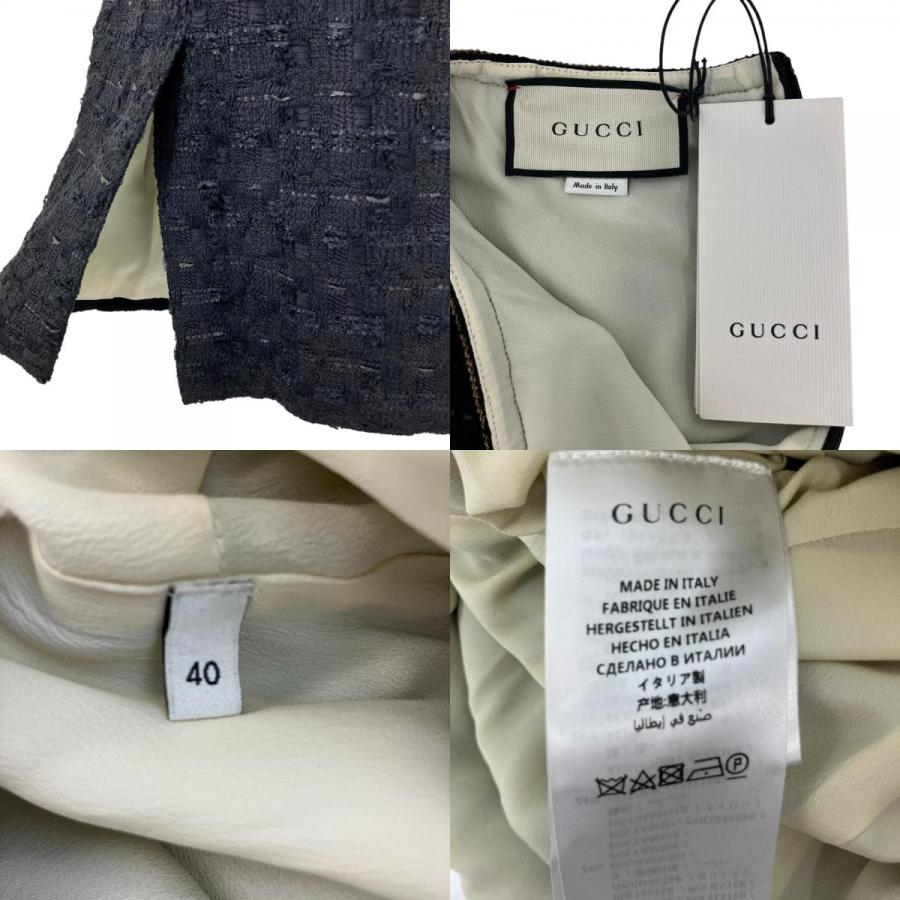 GUCCI（グッチ） 美品 半袖 ツイードドレス ワンピース 572364